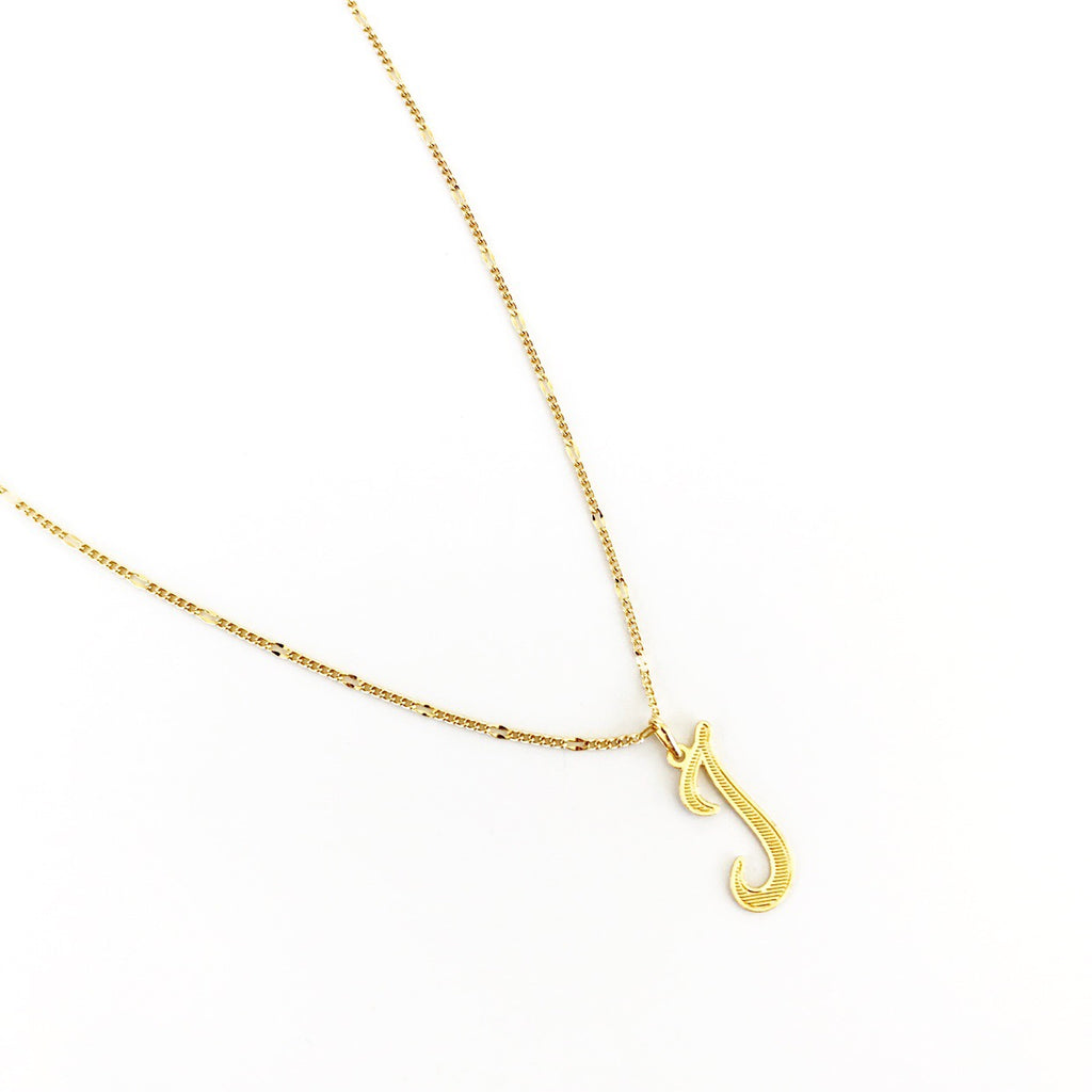 LAVISH Initial Pendant Necklace - Gold Filled