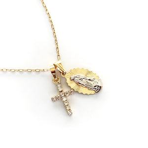 FREEDOM Double Pendant Necklace - Gold Filled