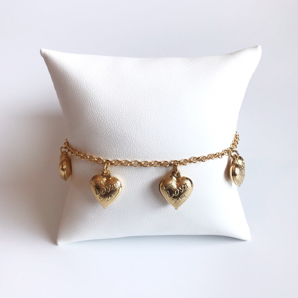 L.O.V.E. Charm Bracelet - Gold Plated