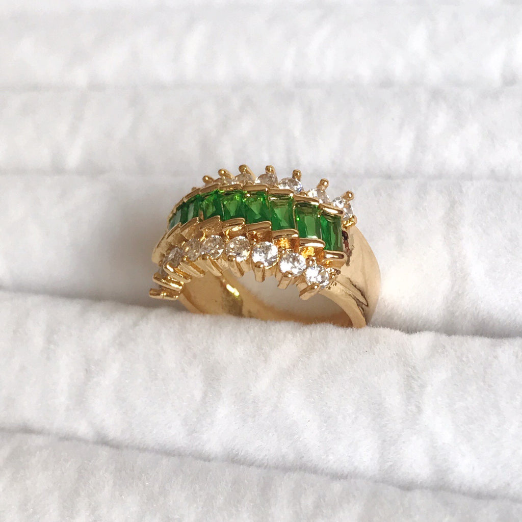 NAOMI EMERALD Ring - Gold Filled