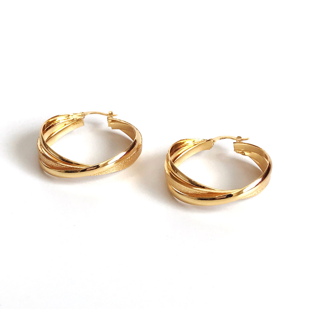 ENTWINED Hoop Earrings - Gold Filled