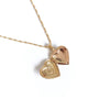 AMOR Locket Pendant Necklace - Gold Filled