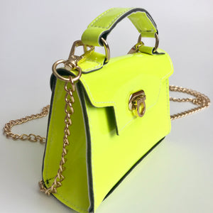 NEON GLOW Mini Satchel Handbag