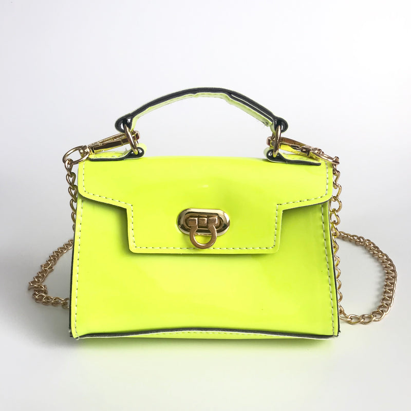 NEON GLOW Mini Satchel Handbag